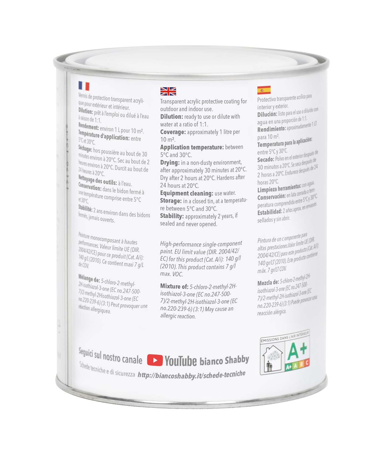 Fondo/finitura Shabby extra resistente opaca