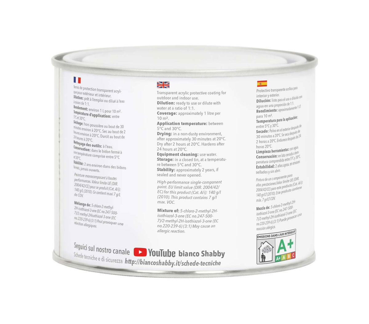 Fondo/finitura Shabby extra resistente opaca Fondo/finitura Shabby extra resistente opaca