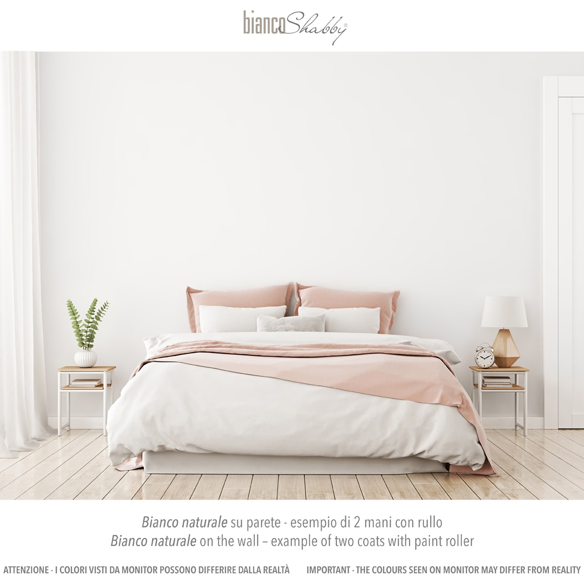 Parete con chalk paint bianco naturale