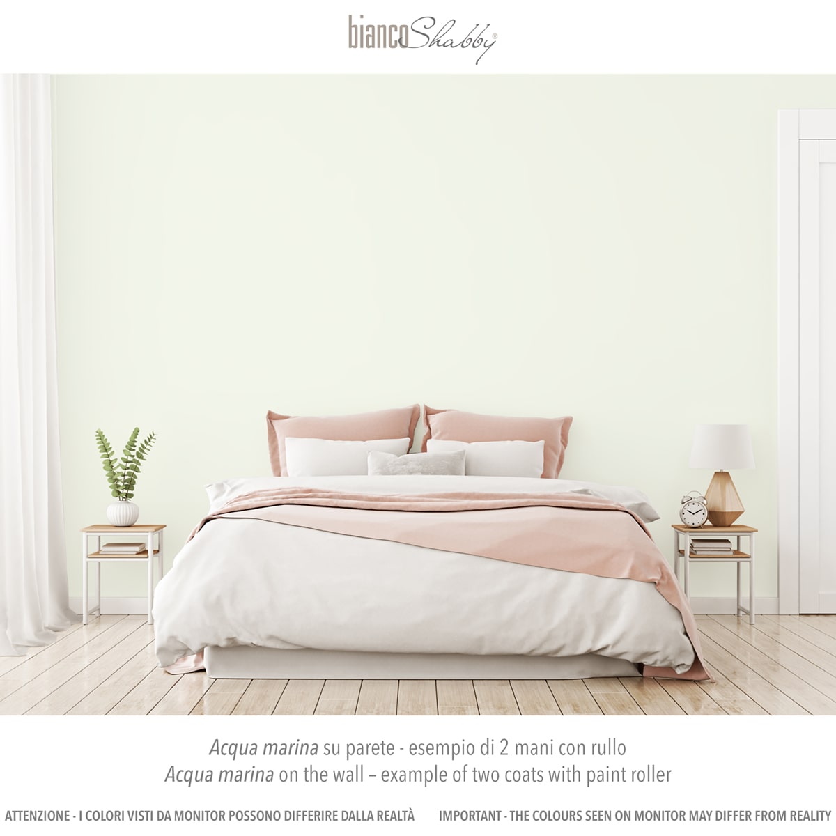 Parete Muro con chalk paint Acqua Marina