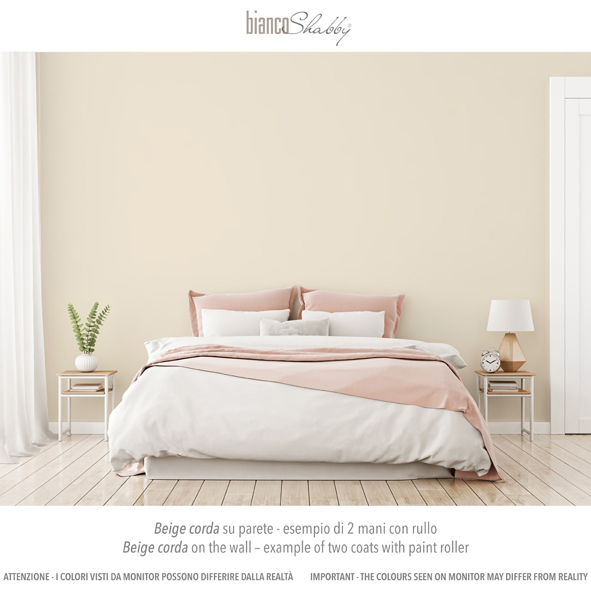 Parete Muro con chalk paint Beige Corda Parete Muro con chalk paint Beige Corda