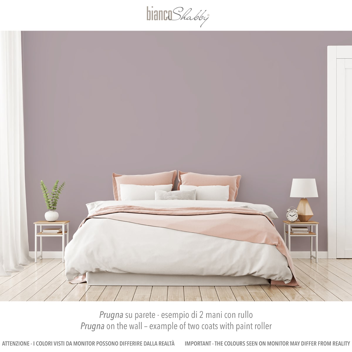 Parete Muro con chalk paint Prugna