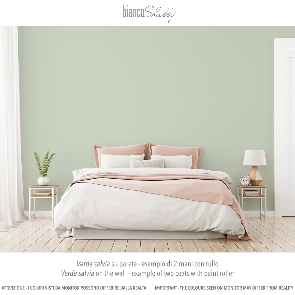Parete Muro con chalk paint Verde Salvia Parete Muro con chalk paint Verde Salvia
