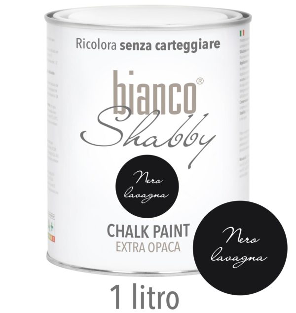Chalk Paint Ecologica Nero Lavagna 100% Italiana - biancoshabby®