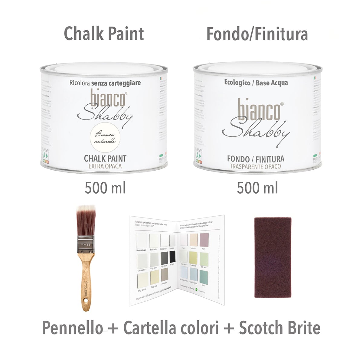 Starter Kit Chalk Paint Con Finitura Bianco Naturale Min(1)