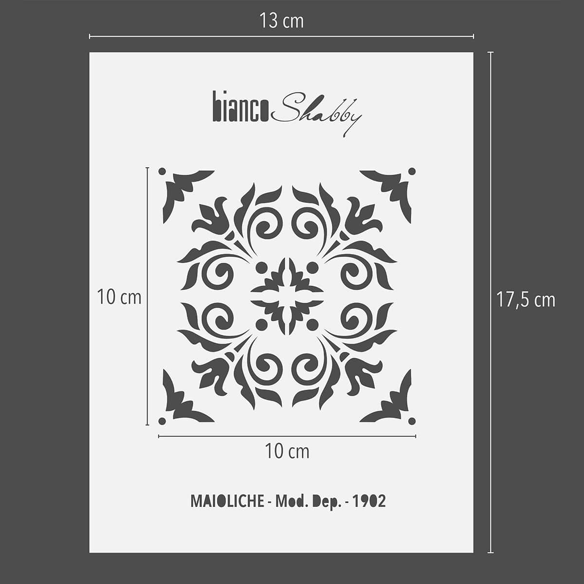 Stencil maiolica 1902 piccolo Stencil maiolica 1902 piccolo