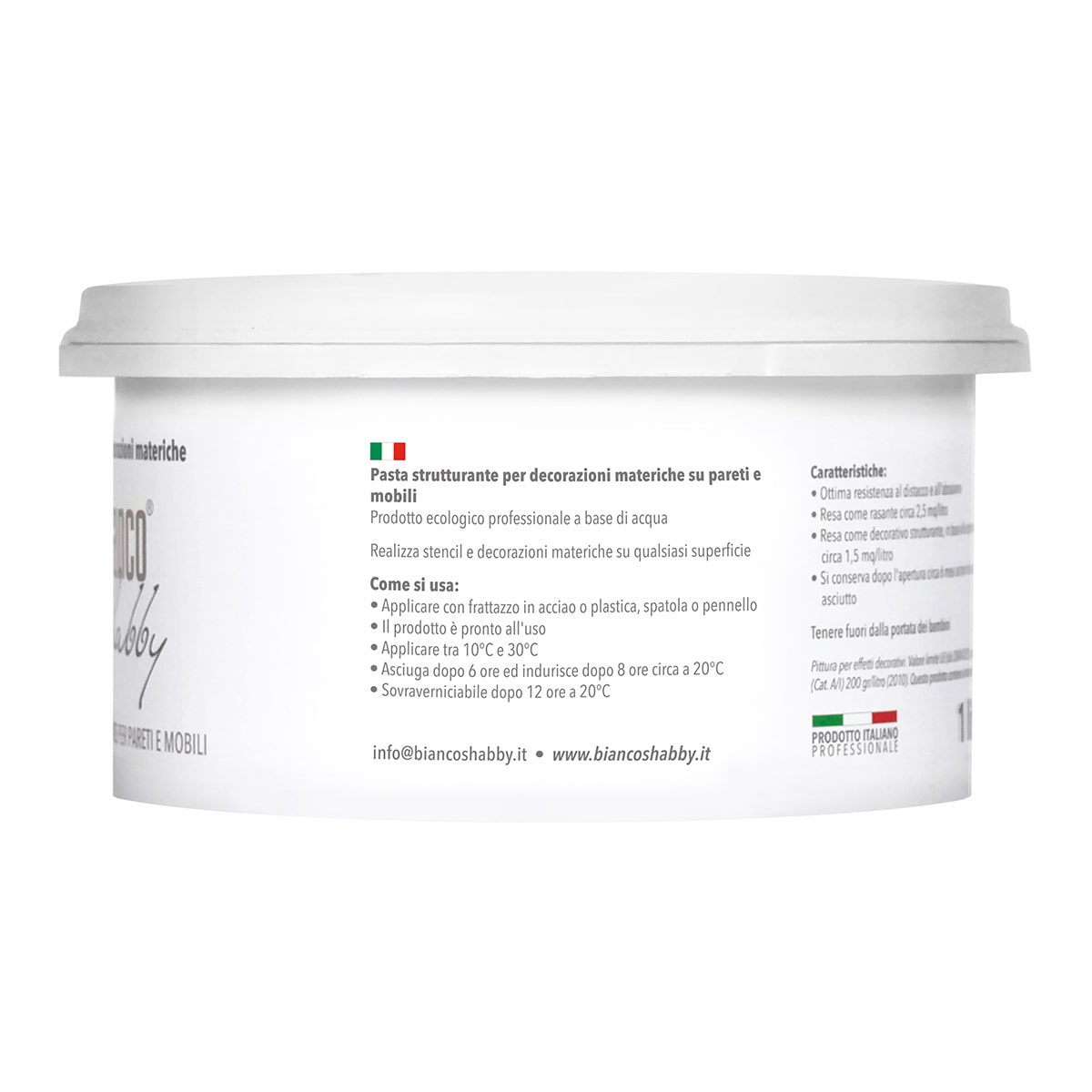 Pasta strutturante per stencil a rilievo e pareti materiche decorative