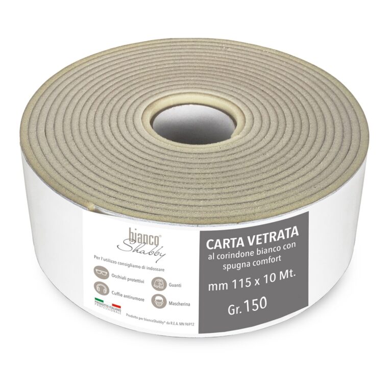Carta vetrata salvadita 1 metro 8 pezzi Bianco Shabby® Carta vetrata salvadita 1 metro 8 pezzi Bianco Shabby®