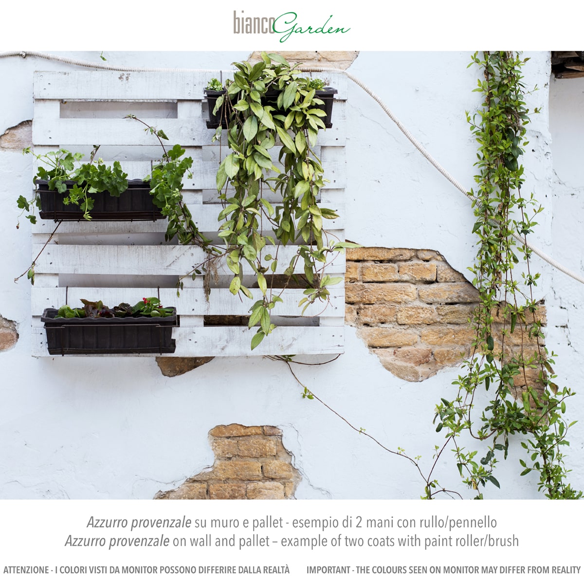 Muro esterno con chalk paint Azzurro Provenzale Muro esterno con chalk paint Azzurro Provenzale