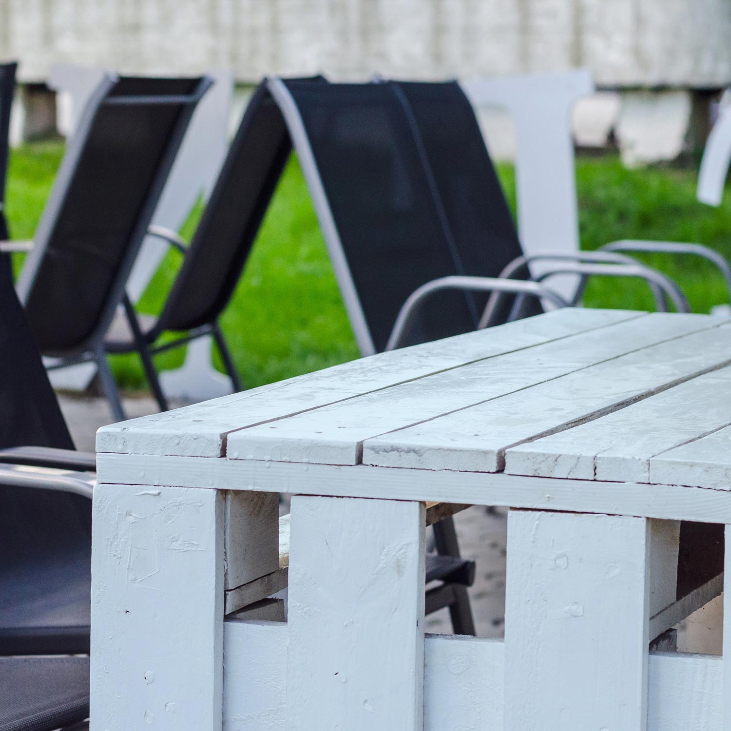 Foto Tavolo Pallet Azzurro Provenzale