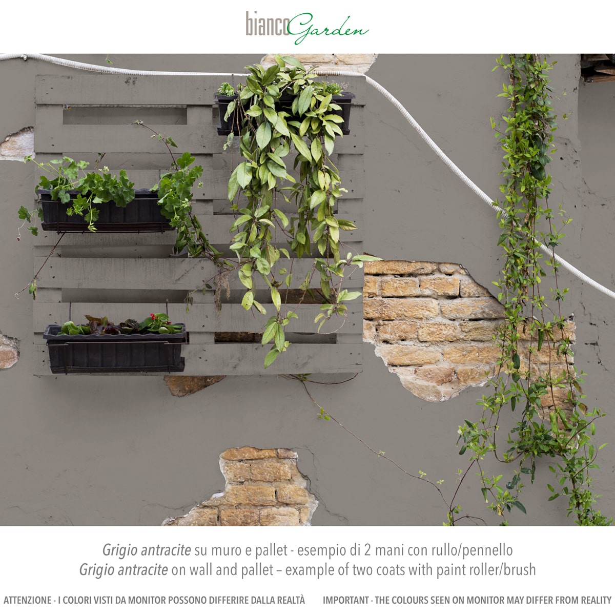 Muro esterno con chalk paint Grigio Antracite Muro esterno con chalk paint Grigio Antracite