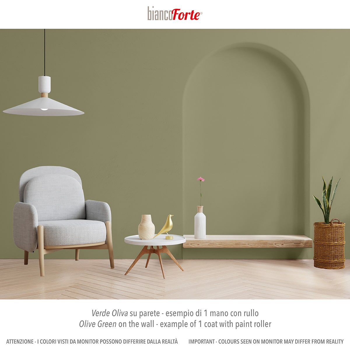 08 BSVF31 10048AZ Verde Oliva BiancoForte 1L Parete Min