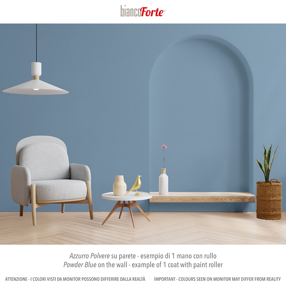 11 BSVF31 10042AZ Azzurro Polvere BiancoForte 1L Parete Min