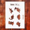 Stencil Dinosauri Bambini – 6 Soggetti: T-Rex, Triceratopo, Stegosauro e altri | bianco Shabby® | Stencil Professionale 50x70 cm - Thumbnail Image 2